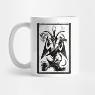 Baphomet arrow guitar black transparent Mug